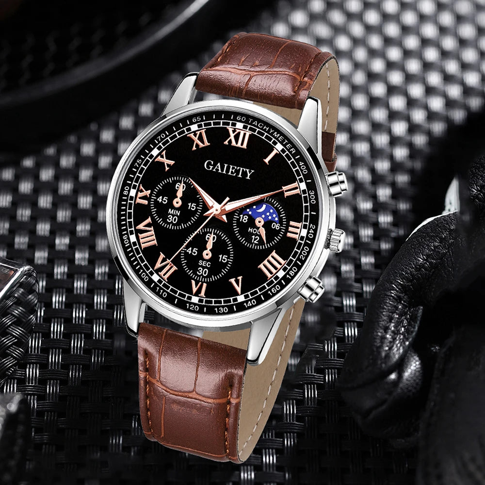 1pc Classic Roman Numeral Womens Watch - Stylish Solid Color Quartz Timepiece with Durable PU Leather Band - Elegant & Comfortab