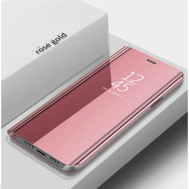 Samung S 24 Ultra Case Smart Mirror Leather Flip Cover For Samsung Galaxy S24 Ultra Plus S24Ultra 5G Magnetic Book Stand Coque