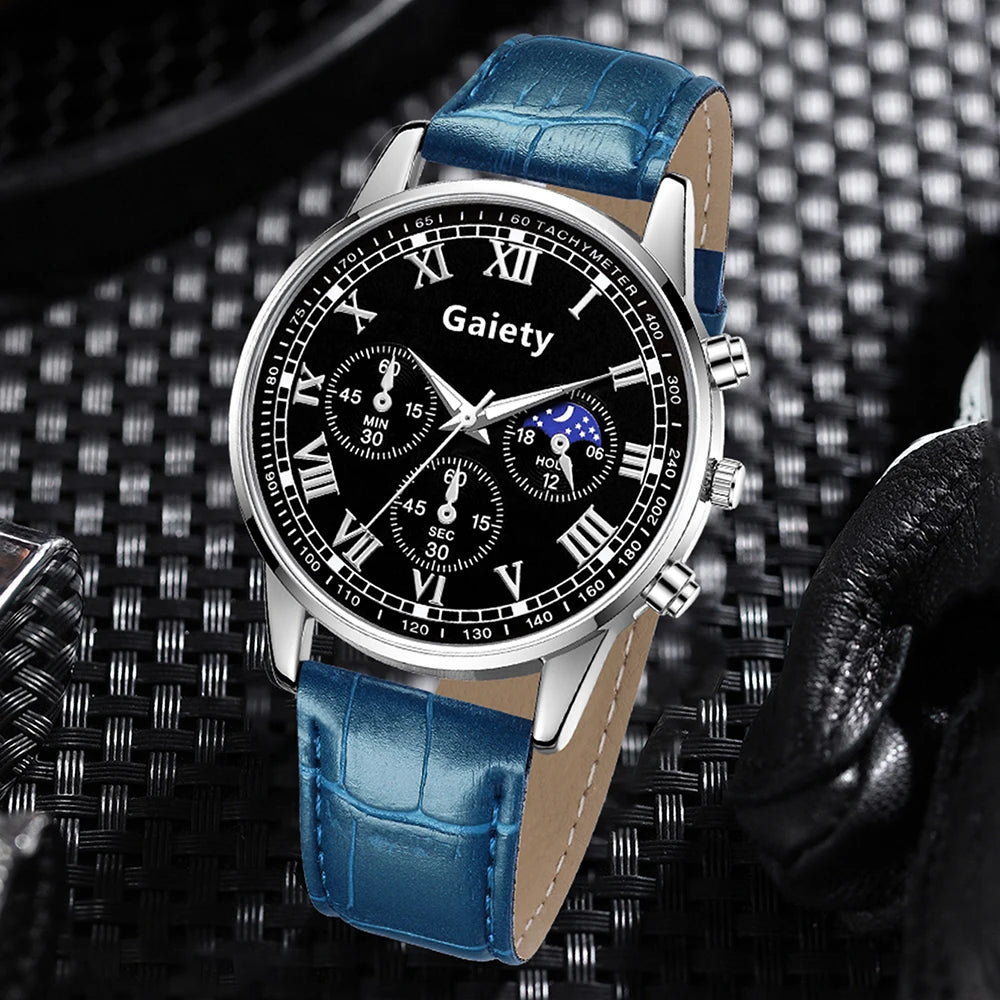 1pc Classic Roman Numeral Womens Watch - Stylish Solid Color Quartz Timepiece with Durable PU Leather Band - Elegant & Comfortab
