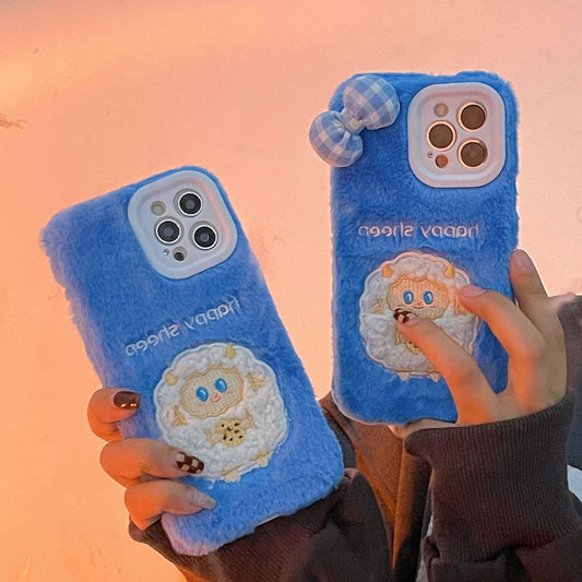 Cute Plush Sheep Phone Case Cover