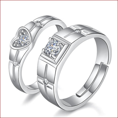 Fashion Personality Heart-shaped Female Couple Rings