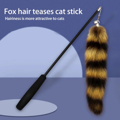 Funny Pet Cat Stick Fox Hair Replacement Head Good Toughness Feather Stick Cat Toy