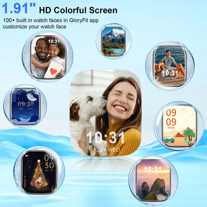 Smart Watch, 1.91"Smartwatch for Men Women (Answer/Make Call), Fitness Tracker with 100+ Sport Modes, IP68 Waterproof.