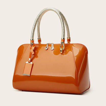 Women Patent Leather Handbag Korean Style Boston Bag Large Capacity Tote Bag Ladies Shoulder Crossbody Bag For Women Gift
