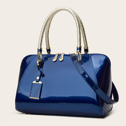 Women Patent Leather Handbag Korean Style Boston Bag Large Capacity Tote Bag Ladies Shoulder Crossbody Bag For Women Gift