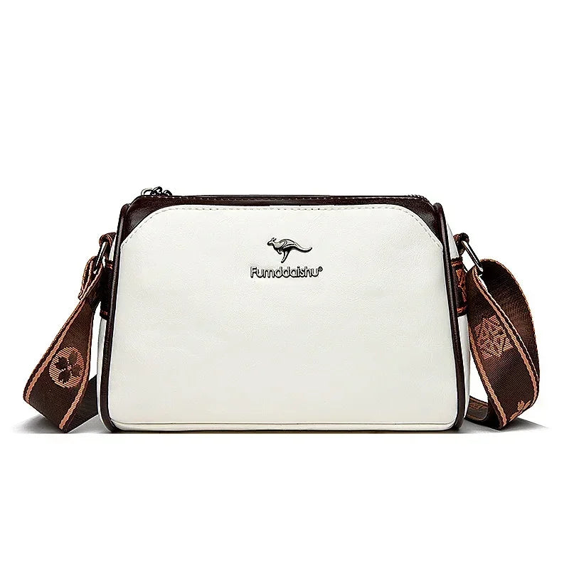 Women High Quality Soft Leather Shoulder Bags Luxury Designer Purses Crossbody Bag Ladies Vintage Messenger Commuting Sac A Main