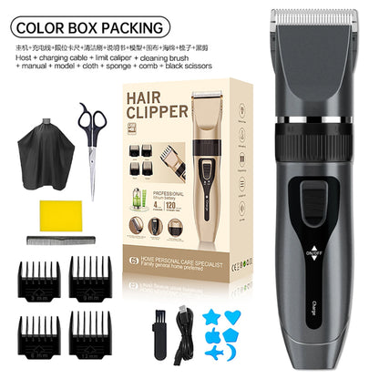 Home Electric Hair Clipper Set, Low Noise and Long Battery Life Hair Trimmer, USB Rechargeable Shaver and Hair Cutting Tool.
