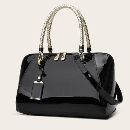 Women Patent Leather Handbag Korean Style Boston Bag Large Capacity Tote Bag Ladies Shoulder Crossbody Bag For Women Gift