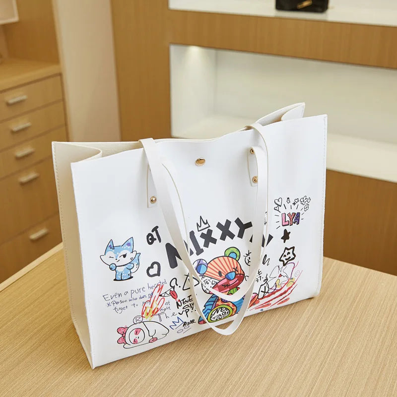 Casual Trend Shoulder Bag Women's Tote Bag Fashion Large Capacity Crocodile Pattern Shopping Bag Foreign Trade Women's Bag