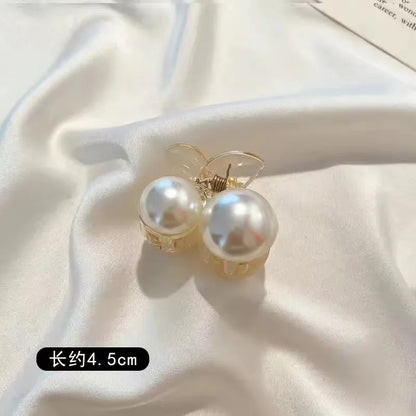 Simulated Pearl Hair Claws for Women Korean Acrylic Hair Clips Girls Large Size Barrette Shark Clip Fashion Hair Accessories