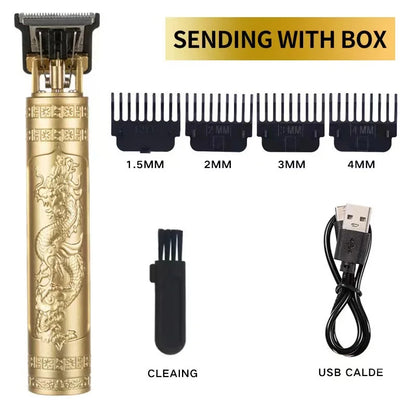 High-Power Electric Clippers Designed for Barbershops, Ideal for Shaving And Trimming with USB Charging.