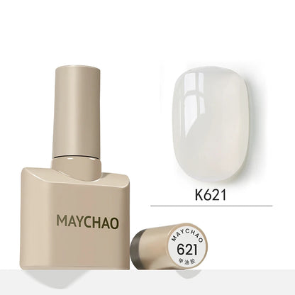 MAYCHAO 12ml Jelly Gel Nail Polish Semi Permanent Top Coat Soak Off UV LED Gel Art Nail Varnish Manicure Long Lasting Nail Gel