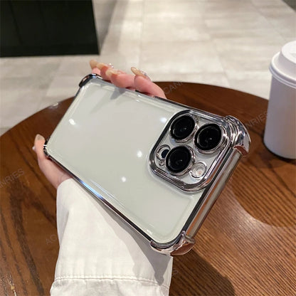 For Xiaomi Redmi Note 13 Pro 5G Mi Poco X6 F6 F5 F3 Plating Silicone Soft Case X6pro F6pro Four Corners Anti-shock Protect Cover
