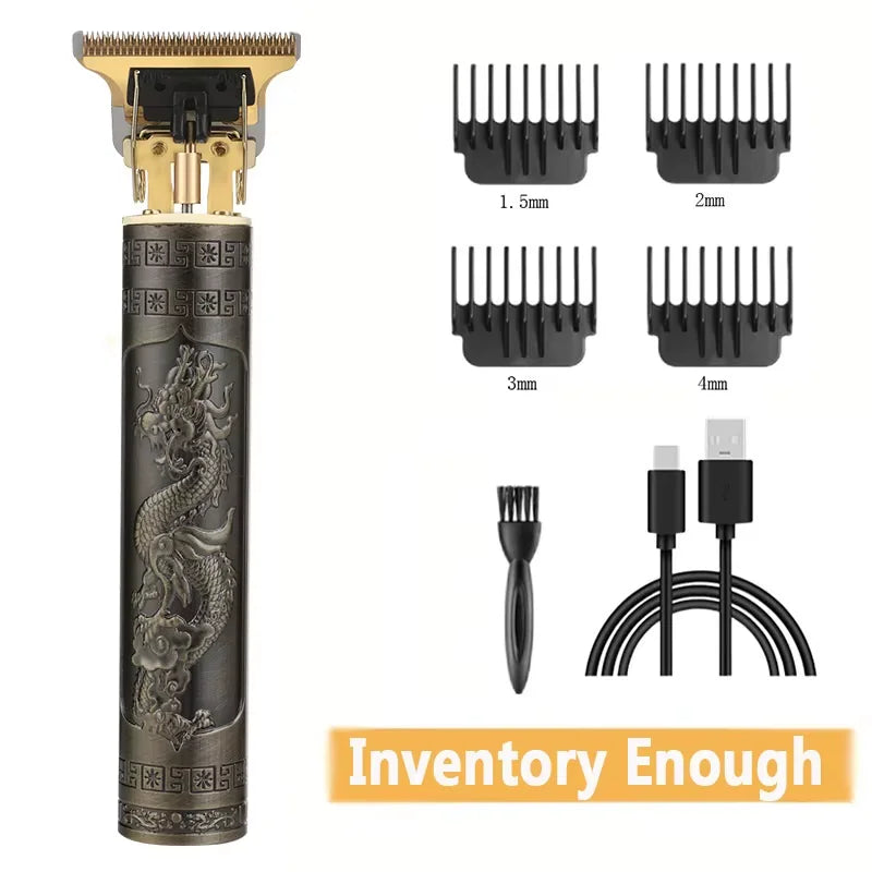 High-Power Electric Clippers Designed for Barbershops, Ideal for Shaving And Trimming with USB Charging.
