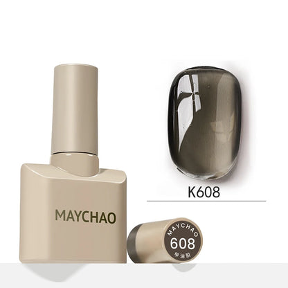 MAYCHAO 12ml Jelly Gel Nail Polish Semi Permanent Top Coat Soak Off UV LED Gel Art Nail Varnish Manicure Long Lasting Nail Gel