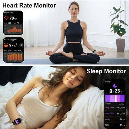 Smart Watch, 1.91"Smartwatch for Men Women (Answer/Make Call), Fitness Tracker with 100+ Sport Modes, IP68 Waterproof.