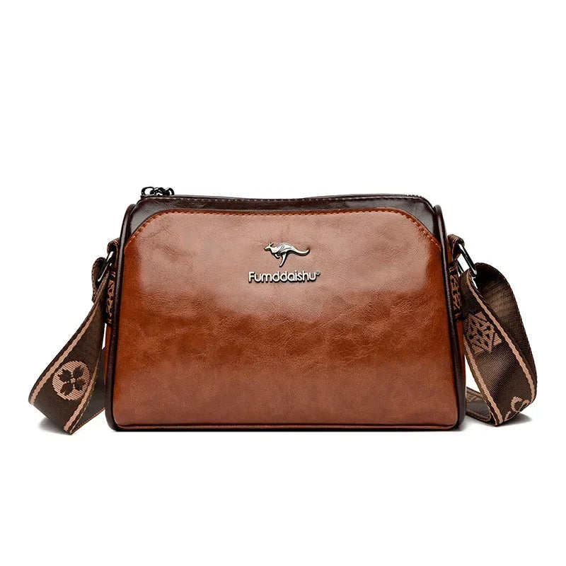 Women High Quality Soft Leather Shoulder Bags Luxury Designer Purses Crossbody Bag Ladies Vintage Messenger Commuting Sac A Main
