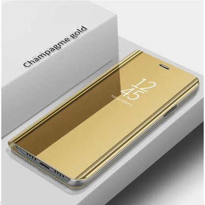 Samung S 24 Ultra Case Smart Mirror Leather Flip Cover For Samsung Galaxy S24 Ultra Plus S24Ultra 5G Magnetic Book Stand Coque
