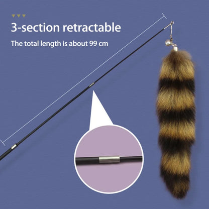 Funny Pet Cat Stick Fox Hair Replacement Head Good Toughness Feather Stick Cat Toy