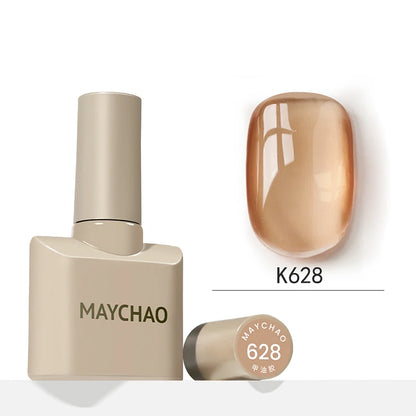 MAYCHAO 12ml Jelly Gel Nail Polish Semi Permanent Top Coat Soak Off UV LED Gel Art Nail Varnish Manicure Long Lasting Nail Gel