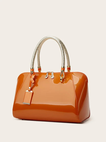 Women Patent Leather Handbag Korean Style Boston Bag Large Capacity Tote Bag Ladies Shoulder Crossbody Bag For Women Gift