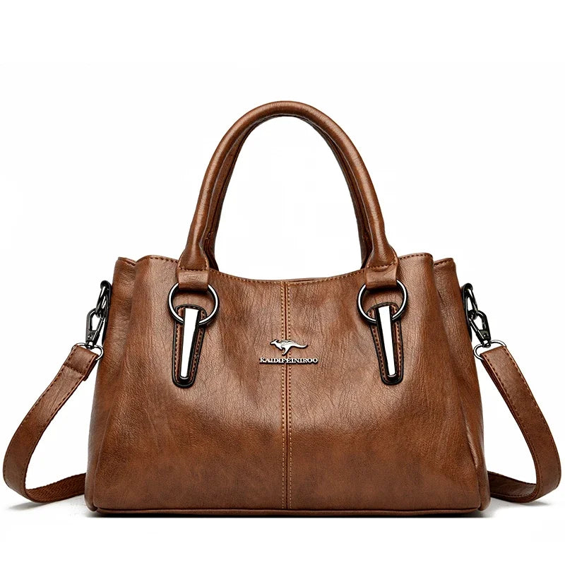 2025 Genuine 3 Layers High Quality Soft PU Leather Ladies Shoulder Crossbody Bags for Women Luxury Handbags Women Bags Designer