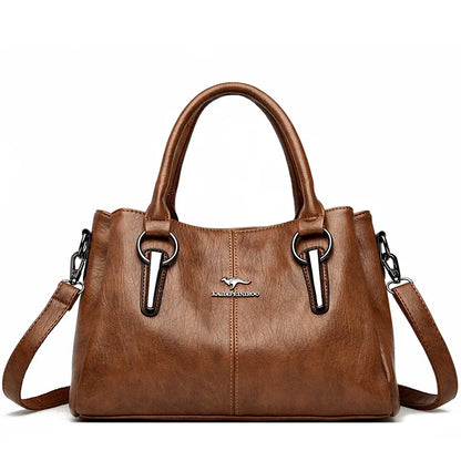 2025 Genuine 3 Layers High Quality Soft PU Leather Ladies Shoulder Crossbody Bags for Women Luxury Handbags Women Bags Designer