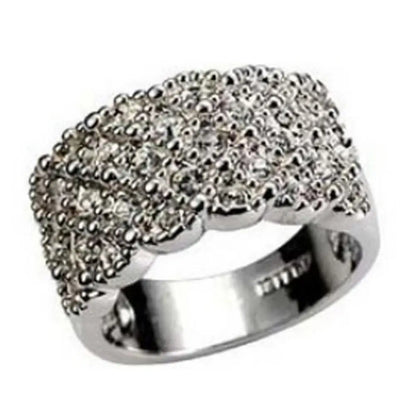 Luxury Ladies Rhinestone Inlaid Finger Ring Wedding Engagement Jewelry Gift