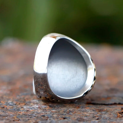 2024 New Fashion 316L Stainless Steel Stone Ring Arabian Rings For Men ZC Stone for teen gift Jewelry