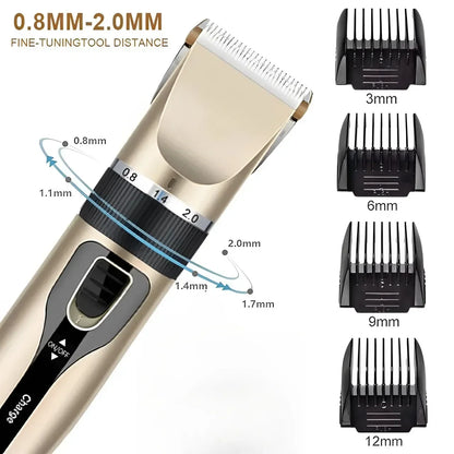 Home Electric Hair Clipper Set, Low Noise and Long Battery Life Hair Trimmer, USB Rechargeable Shaver and Hair Cutting Tool.
