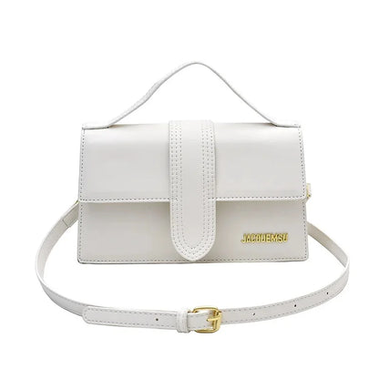 Elegant Simple French Style Crossbody Bag Women's Handbag with Flip Cover for Commuting Versatile Polyester Interior Pocket