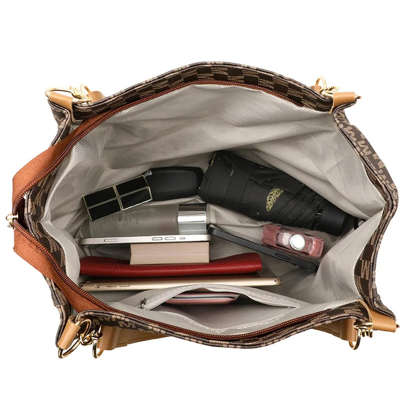 Woman shoulder bag Large capacity Handbag for Women 2025 Crossbody bag pattern PU Portable bucket bag ladies messenger bags