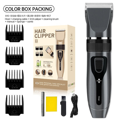 Home Electric Hair Clipper Set, Low Noise and Long Battery Life Hair Trimmer, USB Rechargeable Shaver and Hair Cutting Tool.