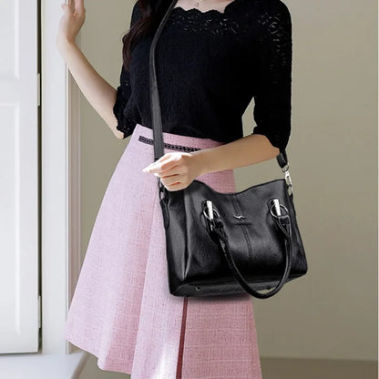 2025 Genuine 3 Layers High Quality Soft PU Leather Ladies Shoulder Crossbody Bags for Women Luxury Handbags Women Bags Designer