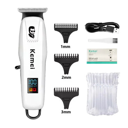 Kemei KM-PG809A KM-PG232 LCD USB Charging Hair Clipper Adjustable Professional Cutting Machine KM-3382 Shaver Trimmer For men