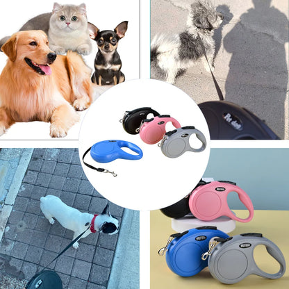 Pet Dog Leash for Small Medium Dogs Cats Walking Automatic Retractable Extending Puppy Solid Roulette Chihuahua Bulldog Supplies