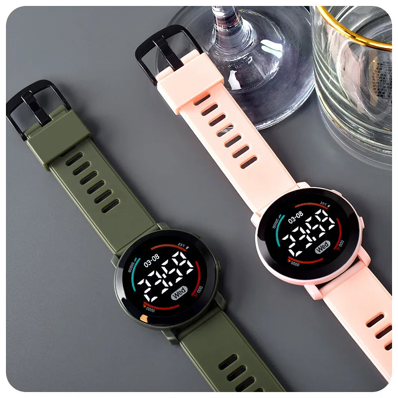 Ladies' electronic watch, minimalist sports LED electronic watch