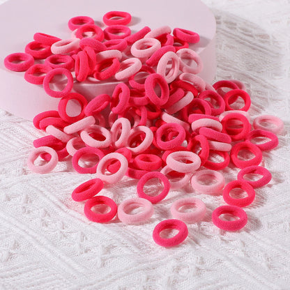 100PCS Colorful Basic Nylon Ealstic Hair Ties for Girls Children Ponytail Hold Scrunchie Rubber Band Kids Basic Hair Accessories