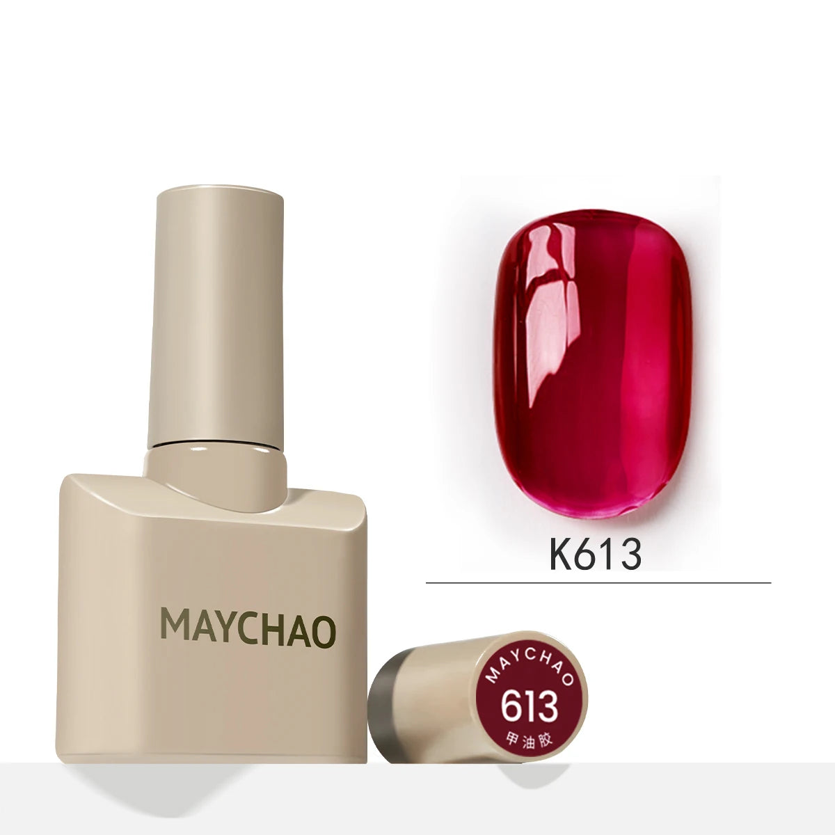 MAYCHAO 12ml Jelly Gel Nail Polish Semi Permanent Top Coat Soak Off UV LED Gel Art Nail Varnish Manicure Long Lasting Nail Gel
