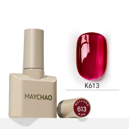 MAYCHAO 12ml Jelly Gel Nail Polish Semi Permanent Top Coat Soak Off UV LED Gel Art Nail Varnish Manicure Long Lasting Nail Gel