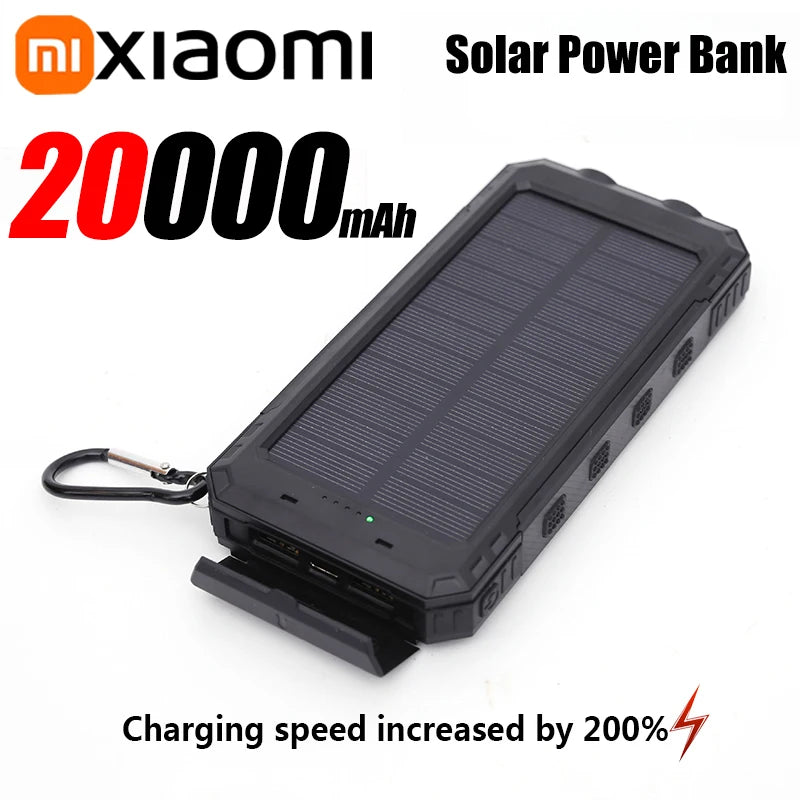 Xiaomi 200000mAh Solar Power Bank Portable High Capacity Charger Compatible USB-C 120W Super Fast Charging For iphone Samsung