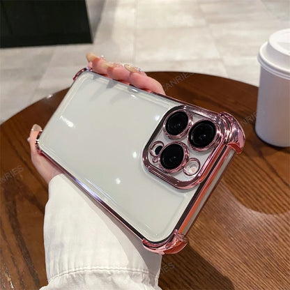 For Xiaomi Redmi Note 13 Pro 5G Mi Poco X6 F6 F5 F3 Plating Silicone Soft Case X6pro F6pro Four Corners Anti-shock Protect Cover