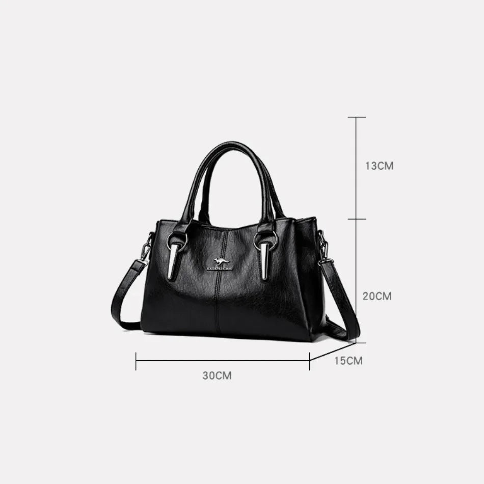 2025 Genuine 3 Layers High Quality Soft PU Leather Ladies Shoulder Crossbody Bags for Women Luxury Handbags Women Bags Designer