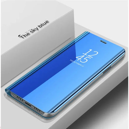 Samung S 24 Ultra Case Smart Mirror Leather Flip Cover For Samsung Galaxy S24 Ultra Plus S24Ultra 5G Magnetic Book Stand Coque
