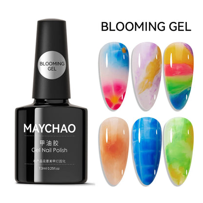 MAYCHAO 12ml Jelly Gel Nail Polish Semi Permanent Top Coat Soak Off UV LED Gel Art Nail Varnish Manicure Long Lasting Nail Gel