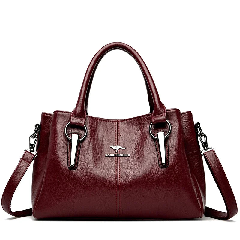 2025 Genuine 3 Layers High Quality Soft PU Leather Ladies Shoulder Crossbody Bags for Women Luxury Handbags Women Bags Designer