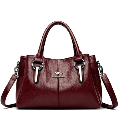 2025 Genuine 3 Layers High Quality Soft PU Leather Ladies Shoulder Crossbody Bags for Women Luxury Handbags Women Bags Designer