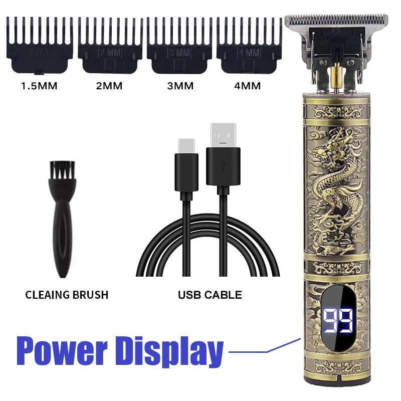 Hair Clipper for Men T9 Electric Hair Cutting Machine Barber Shaver Rechargeable Hair Trimmer Beard Shaving
