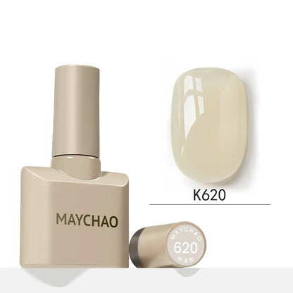 MAYCHAO 12ml Jelly Gel Nail Polish Semi Permanent Top Coat Soak Off UV LED Gel Art Nail Varnish Manicure Long Lasting Nail Gel