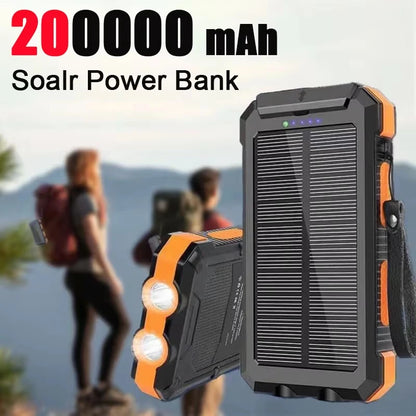 Xiaomi 200000mAh Solar Power Bank Portable High Capacity Charger Compatible USB-C 120W Super Fast Charging For iphone Samsung
